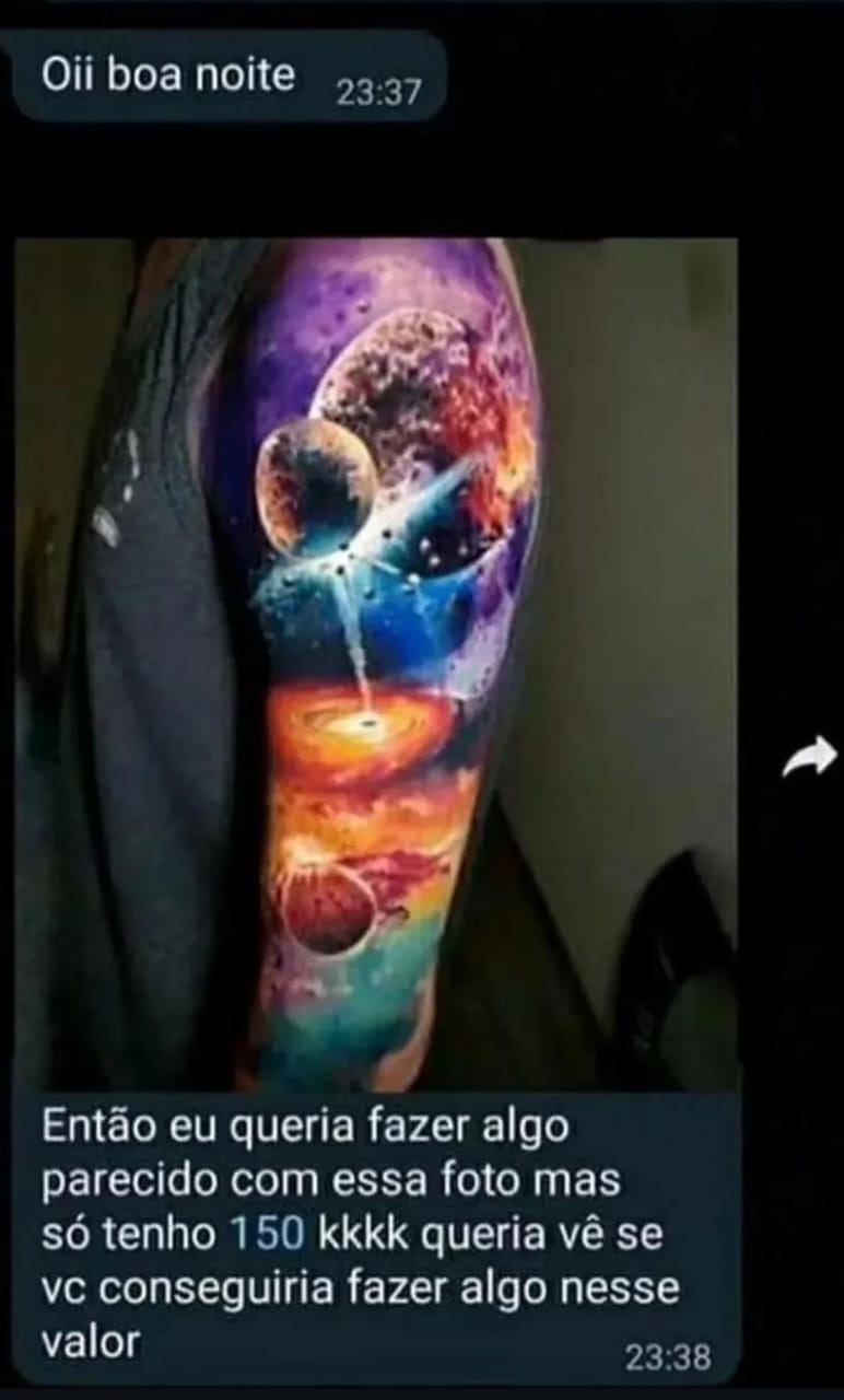 A tatuagem é tão facil que até eu consigo fazer - meme
