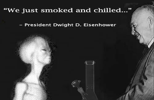 Eisenhower said vibes over war - meme