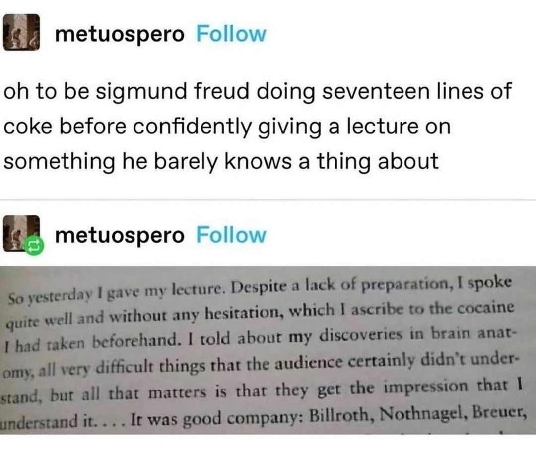 freud on a bender - meme