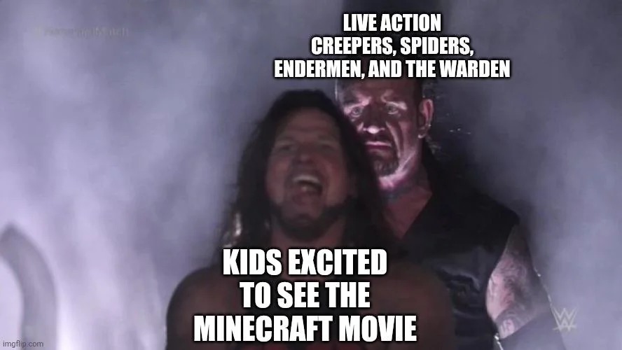 Minecraft movie meme