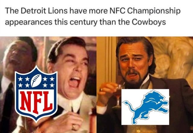 Lions > Cowboys - meme