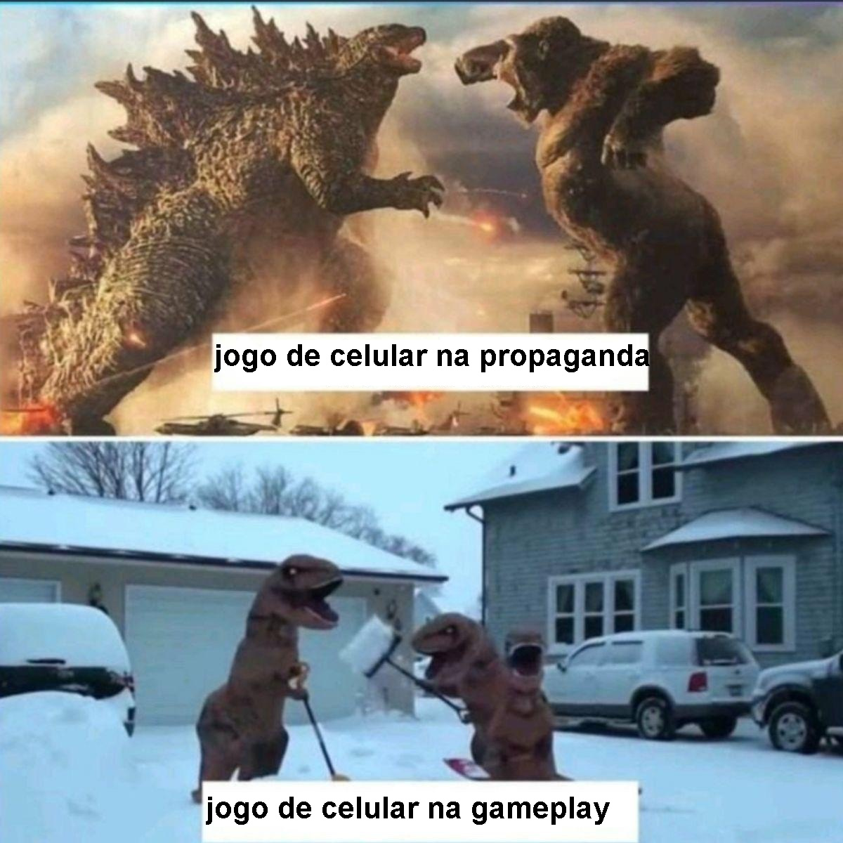 o titulo joga jogo de celular - meme