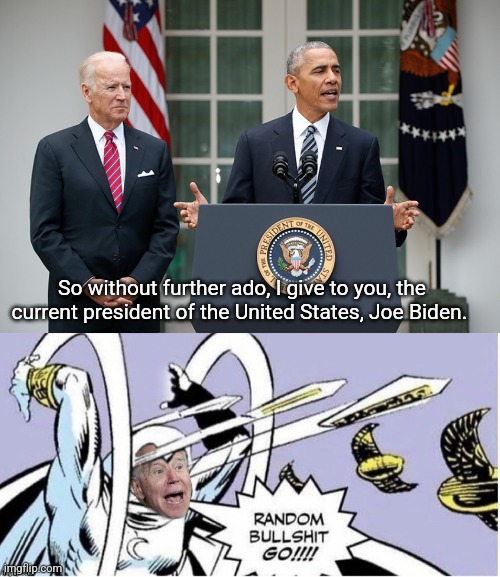 Whenever Joe Bribin' talks to the public. - meme