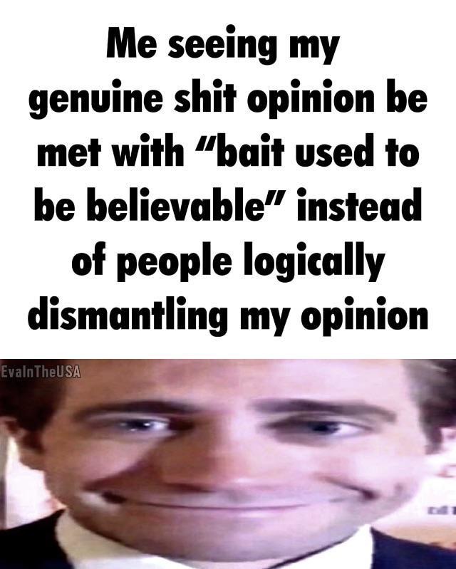 Bait used to be believable meme