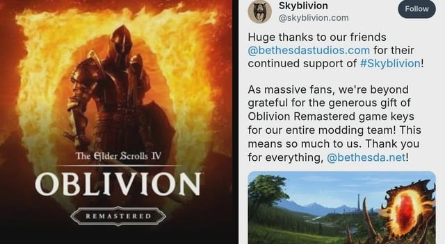 Skyblivion modders finally get their reward - meme