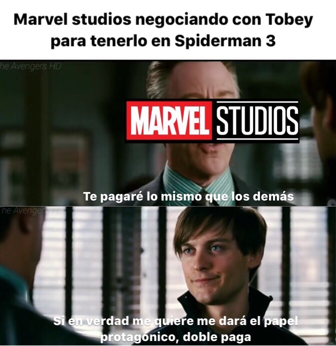 doble paga para Tobey - Meme by AmericanSam :) Memedroid