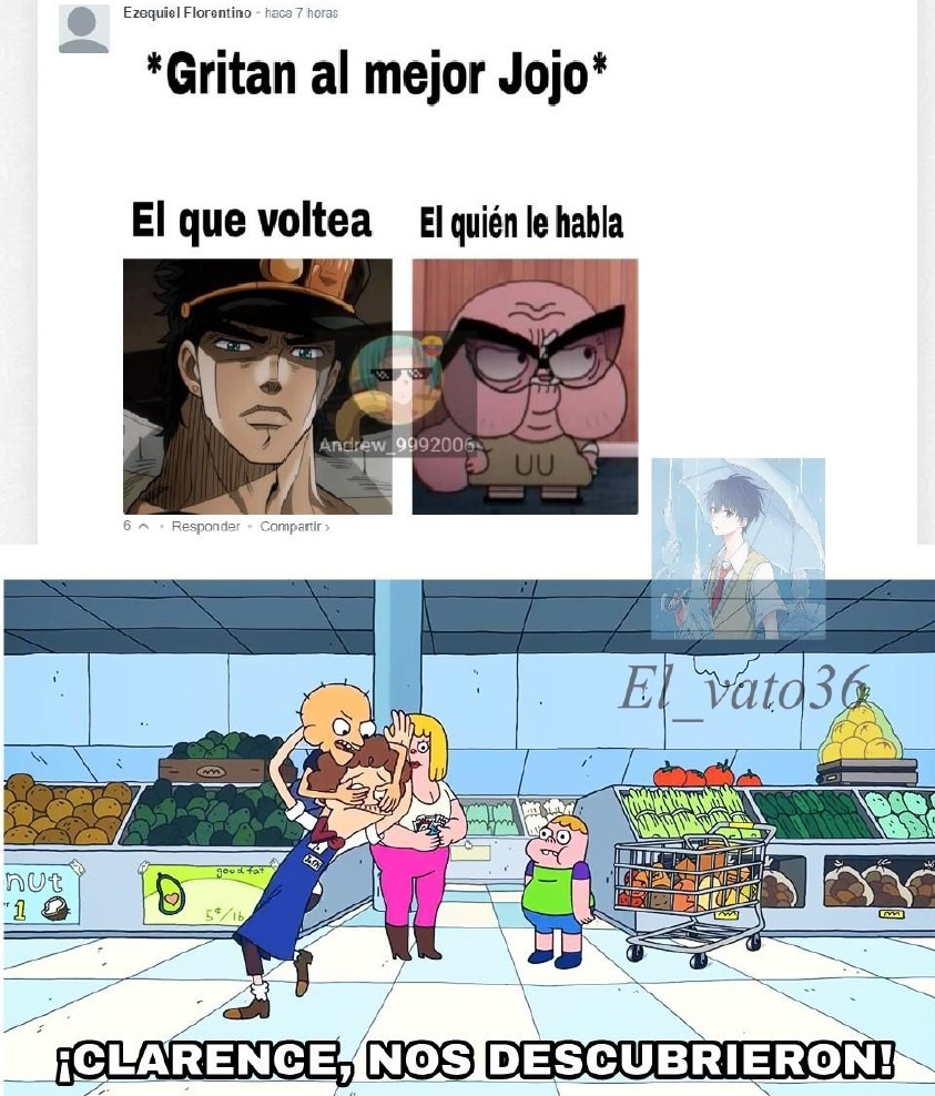 clarence, nos descubrieron por millonesima vez - meme