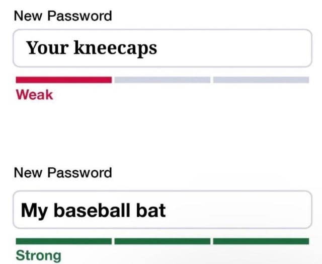 New password is strong - meme