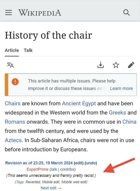 History of the chair - meme