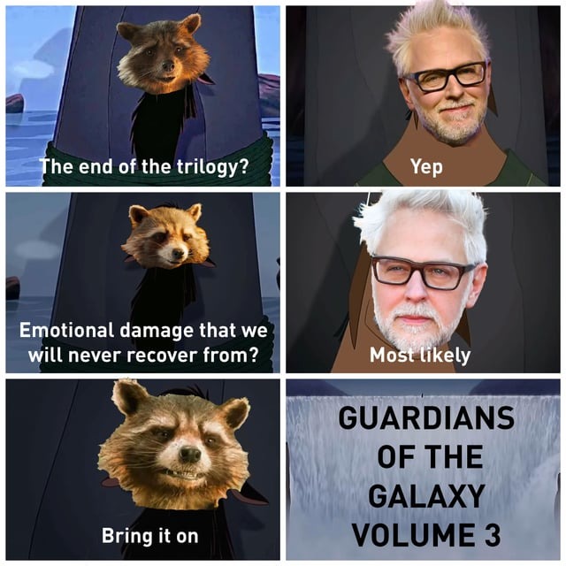 Guardians of the galaxy volume 3 in a nutshell - meme
