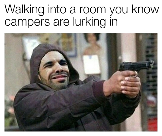 No excuse for camping - meme