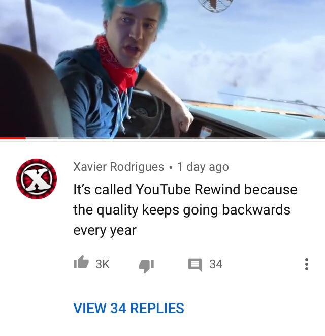 It is called Youtube Rewind because the quality keeps going backwards every year - meme