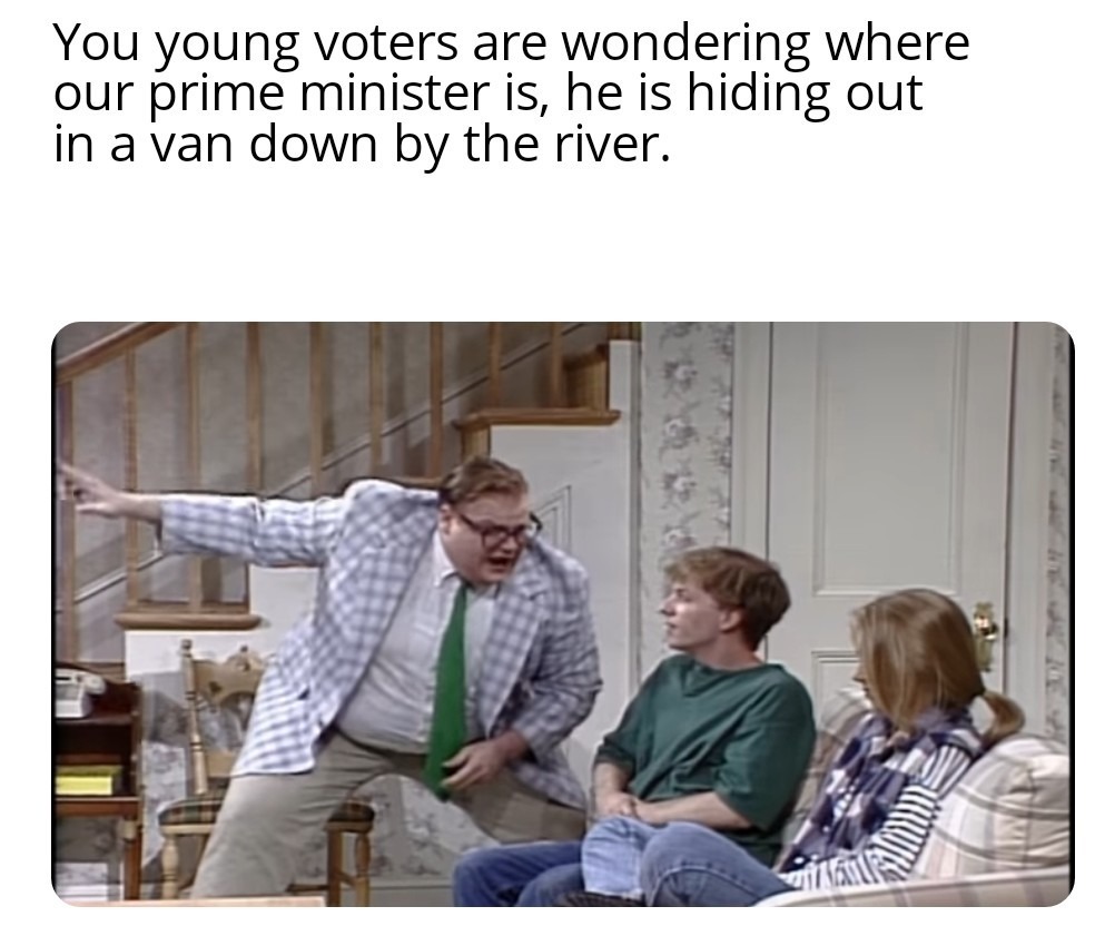 Van down by the river - meme