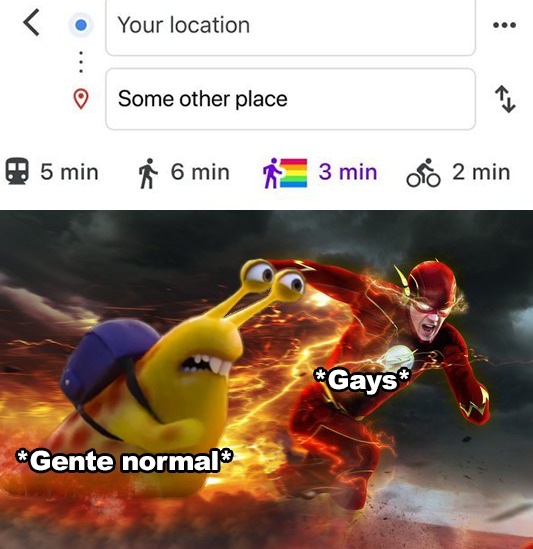 Gays segun google maps - meme