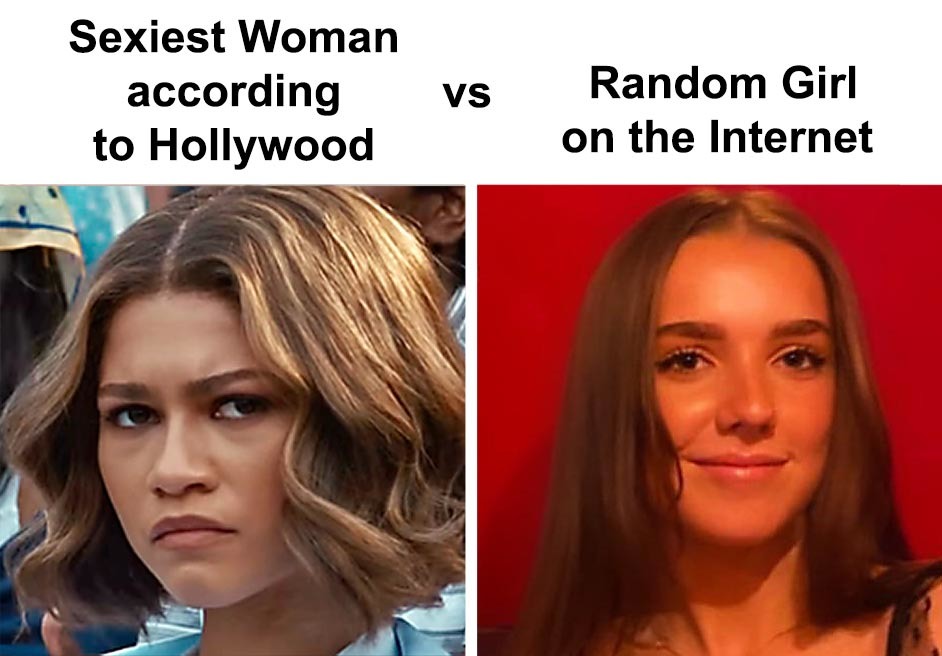 Sexist Woman according to Hollywood - meme