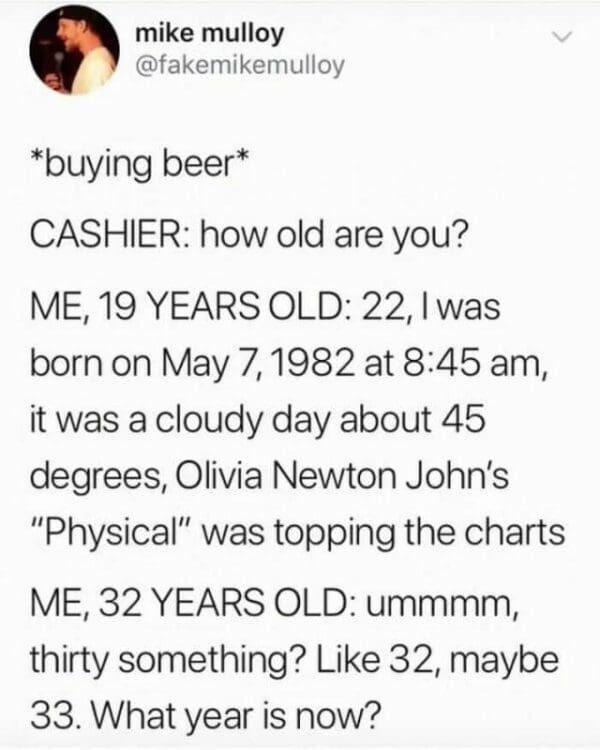 Me at 22: full backstory. Me at 32: just old, okay? - meme