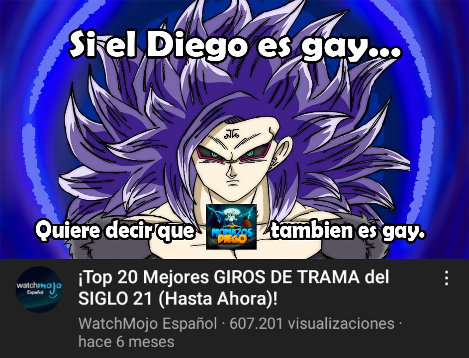 Si el Diego es gay Maradona también es gay - meme