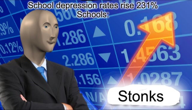 School stonks memes