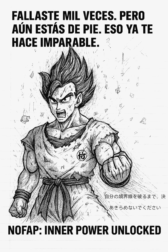 Póster Goku NoFap - meme
