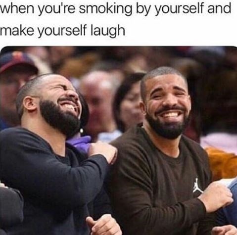 Smoking by yourself - meme