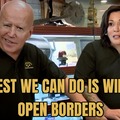 Biden and Kamala as pawn shop dealing with customers