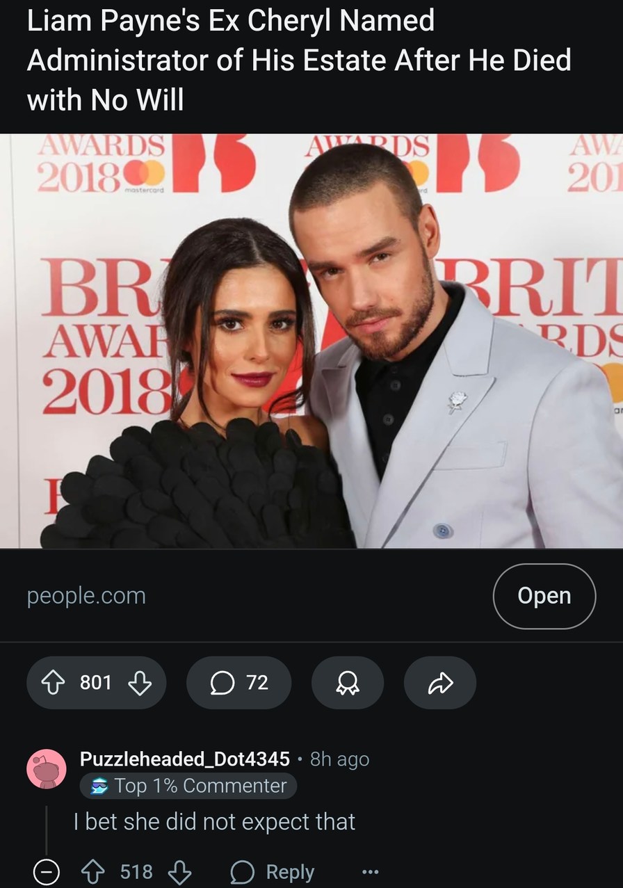 Liam Payne’s ex Cheryl named estate admin after his death - meme