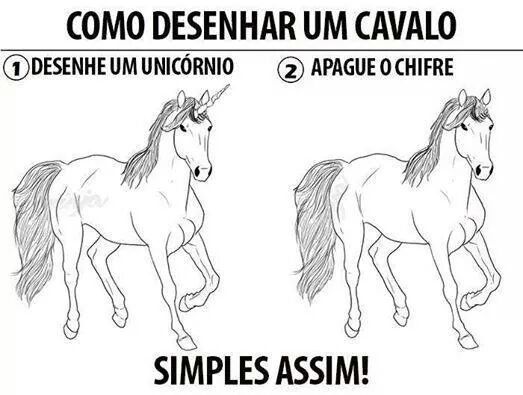 Como desenhar um cavalo - meme