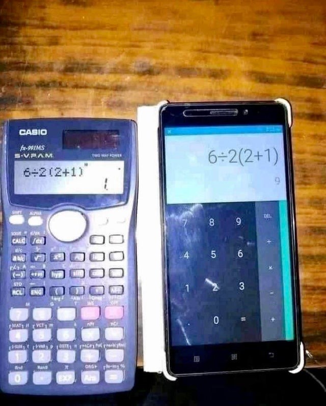Which calculator is right? - meme