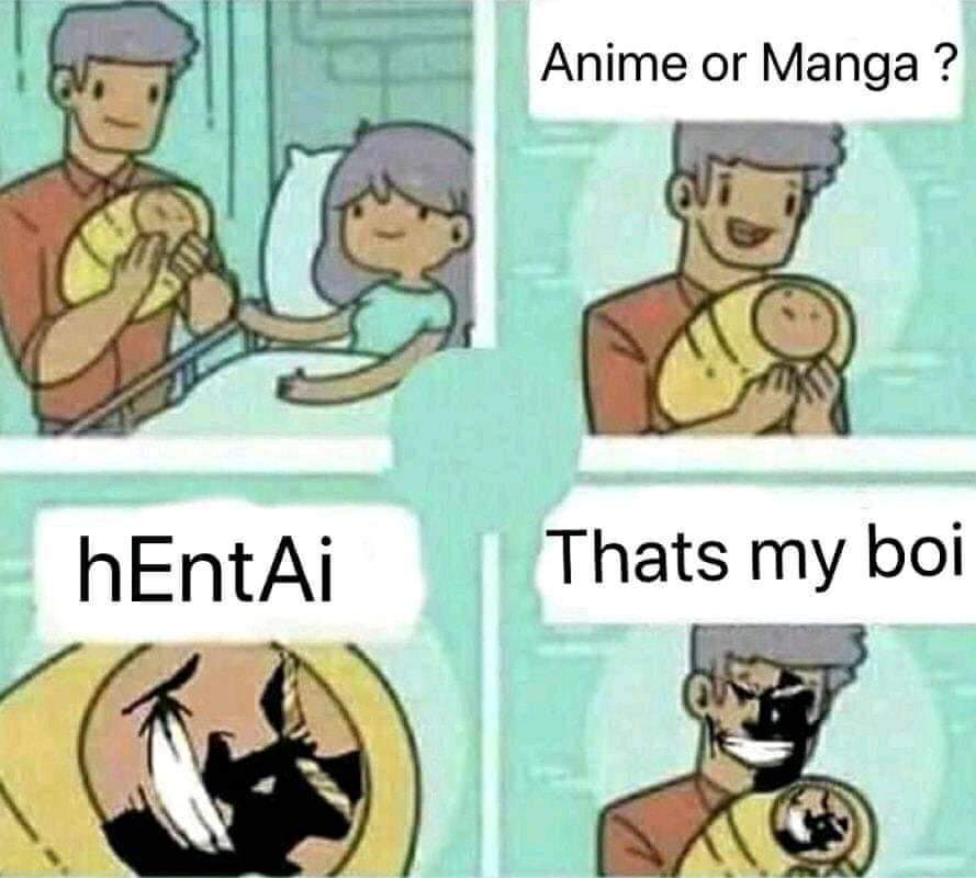 Anime or manga - meme
