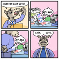 El burro representa al partido demócrata(partido de Joe Bien)