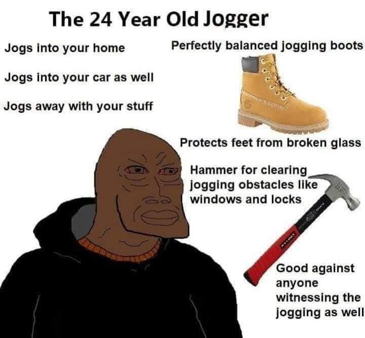 The Black Jogger - meme