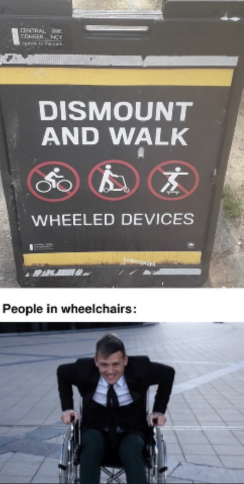 cripple got to follow the rules - meme