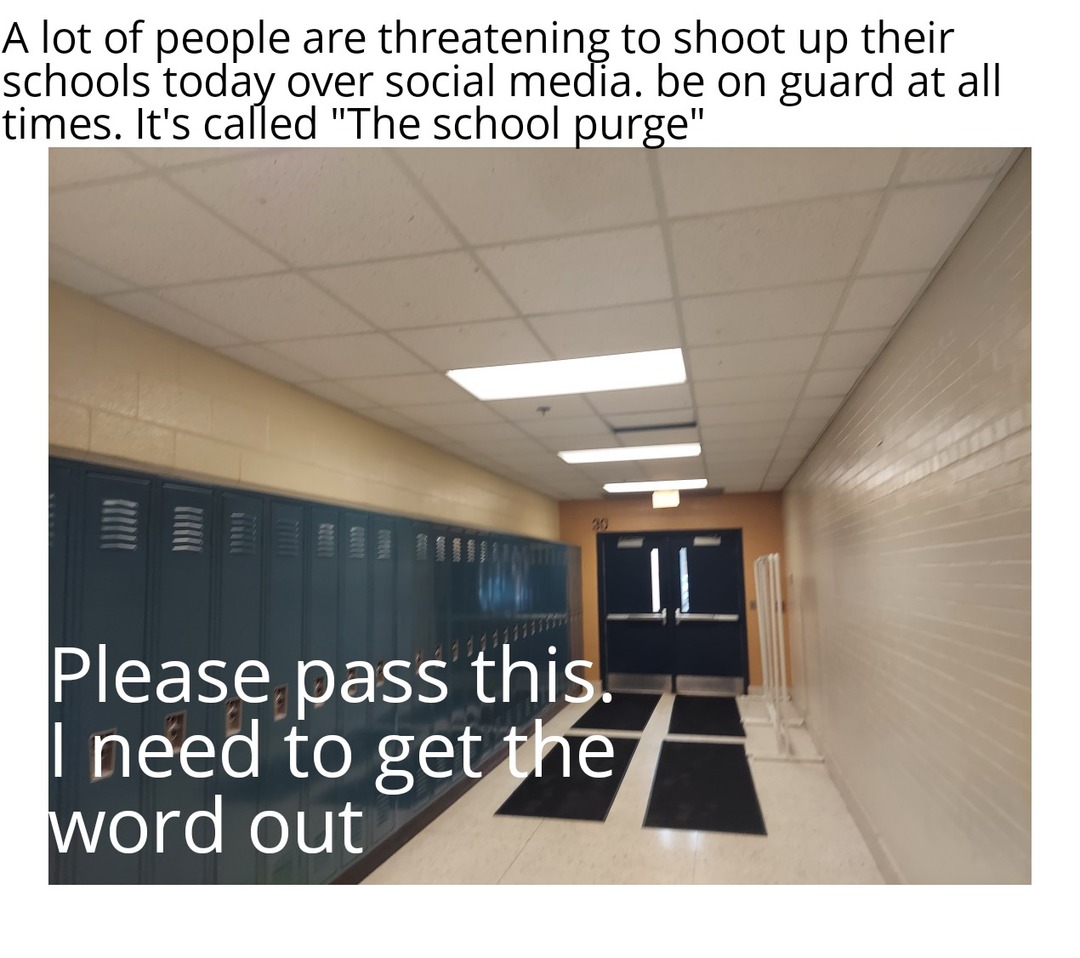 Please stay home from school today - meme