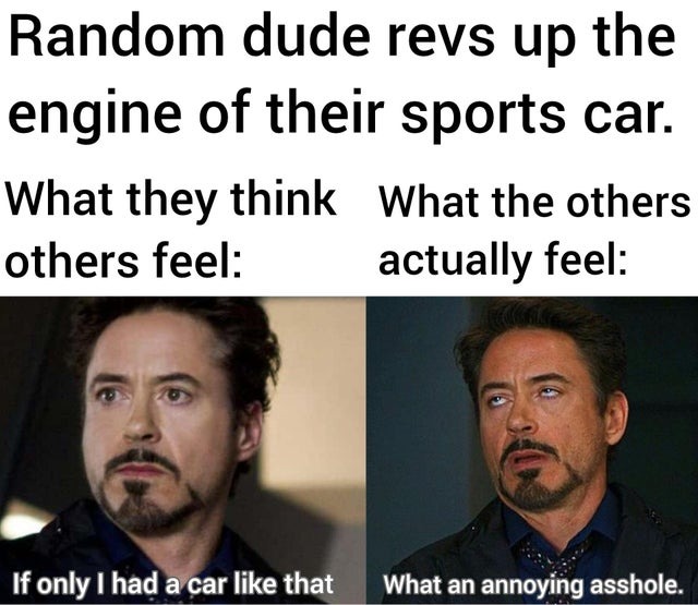 sports car owner - meme