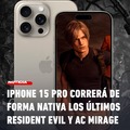 Noticias del iPhone 15 pro y el resident evil