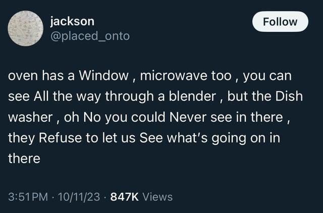 Why is dishwasher the only appliance with secrets? - meme