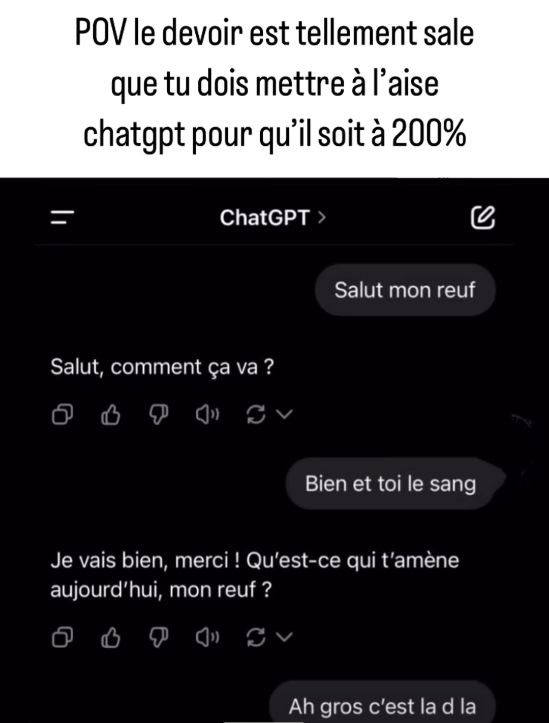 ChatGPT sous pression - meme