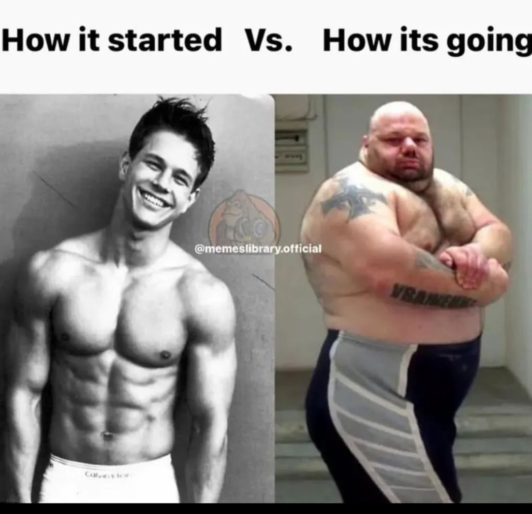 On right is peak male performance and physique. - meme
