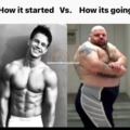 On right is peak male performance and physique.