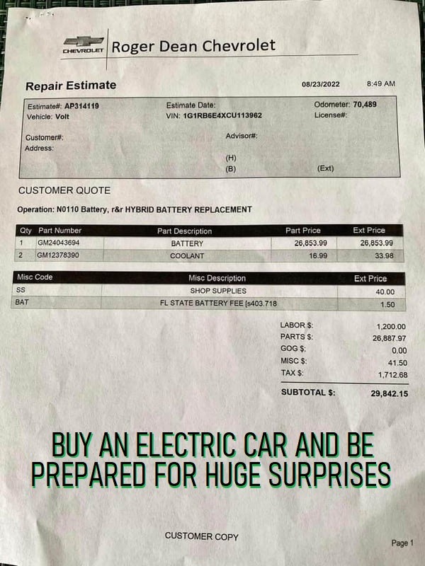 Buy an electric car and be prepared for huge surprises - meme
