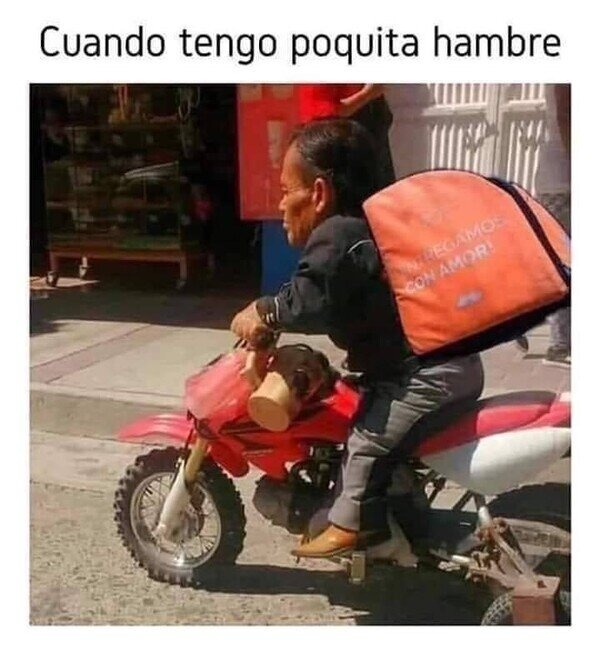 Cuando tienes poquita hambre - meme