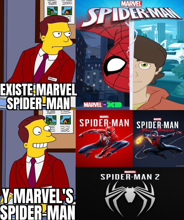 Existe Marvel Spider-man y Marvel's Spider-man - meme