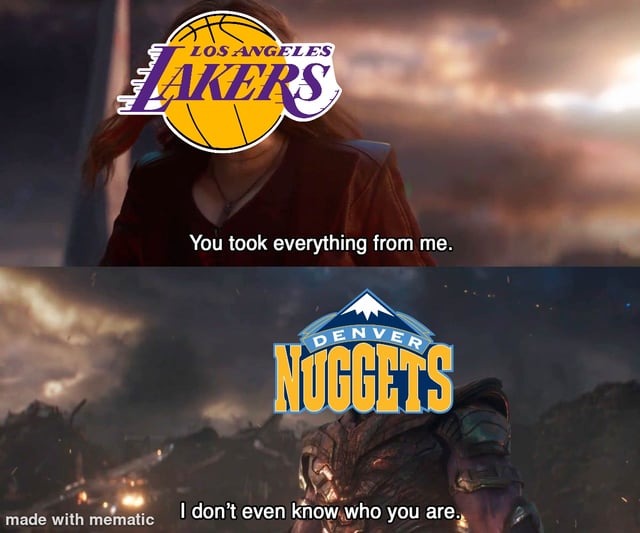 Lakers and Nuggets - meme