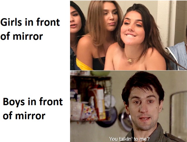 In front of the mirror - meme