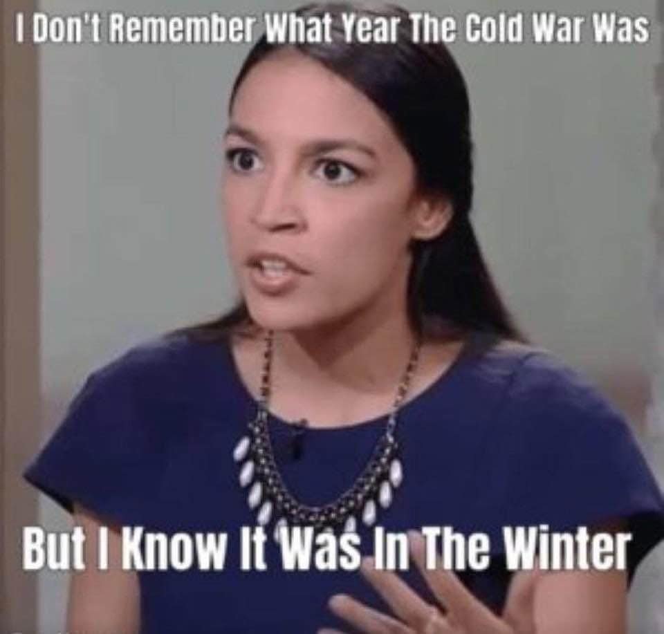 AOC words of "wisdom" on the Cold War - meme