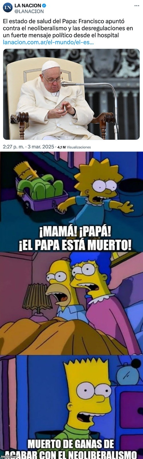 Meme de la muerte del papa