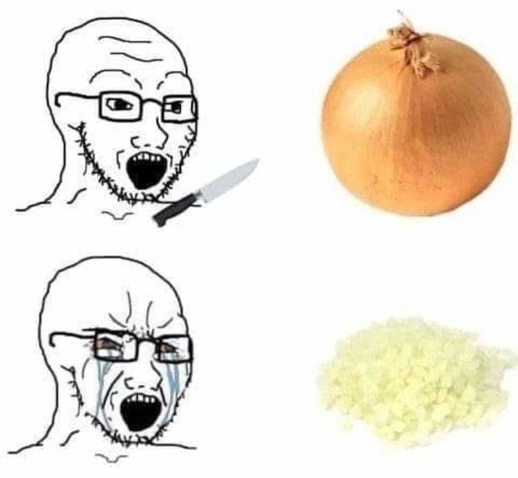 Onion goes brrr - meme