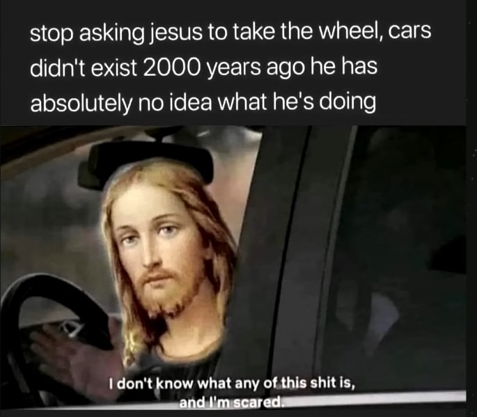 Jesus take the wheel, Carlos take the stereo - meme