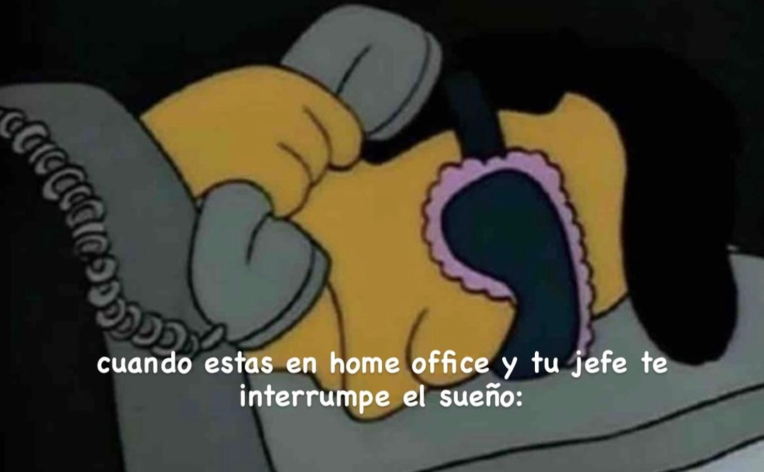 Cuando el jefe arruina el sueño en el home office - meme
