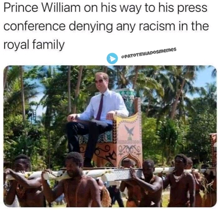 Principe willian antiracista - meme